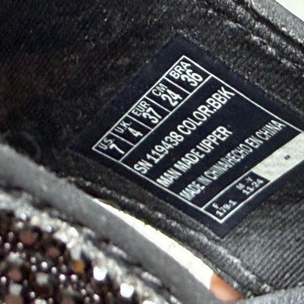 Skechers Arch Fit City Catch Black Rhinestone Thong Platform Sandals 119438 US 7 - Picture 4 of 8